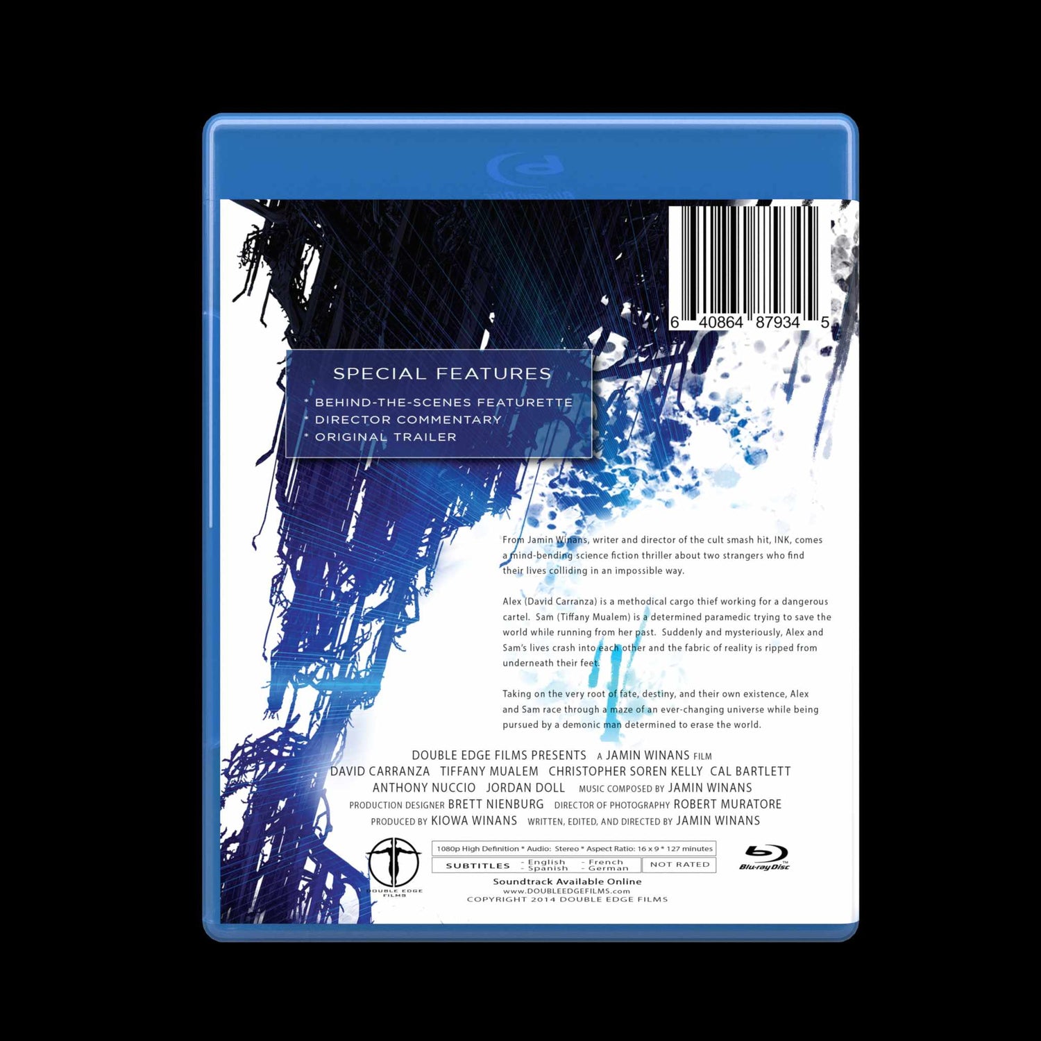 The Frame Blu-ray signed by Jamin Winans Back